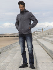 ETO | Designer Men's Black Zip Jacket Style React