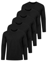 Kruze | Mens Long Sleeve T-Shirts 5 Pack