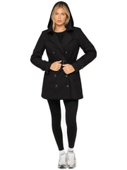 Womens Trench Coat Double Breasted Autumn Winter Long Jacket