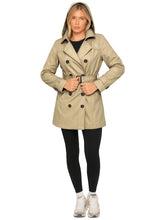 Womens Trench Coat Double Breasted Autumn Winter Long Jacket