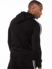 Enzo | Mens Full Zip Up Hoodie Tape Tracksuit Set