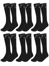 Ladies Girls Knee High Socks 6 Pack