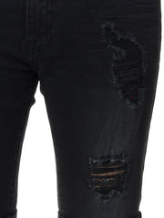 Mens Denim Skinny Fit Distressed Shorts | Enzo Designer Menswear