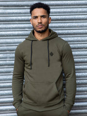 Enzo Mens Pullover Hooded Jumper