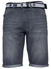 Mens APT Dark Blue Slim Fit Denim Shorts | APT Designer Menswear