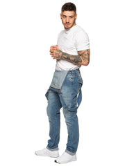 Mens Fashionable Denim Overall Dungarees | Enzo Designer Menswear