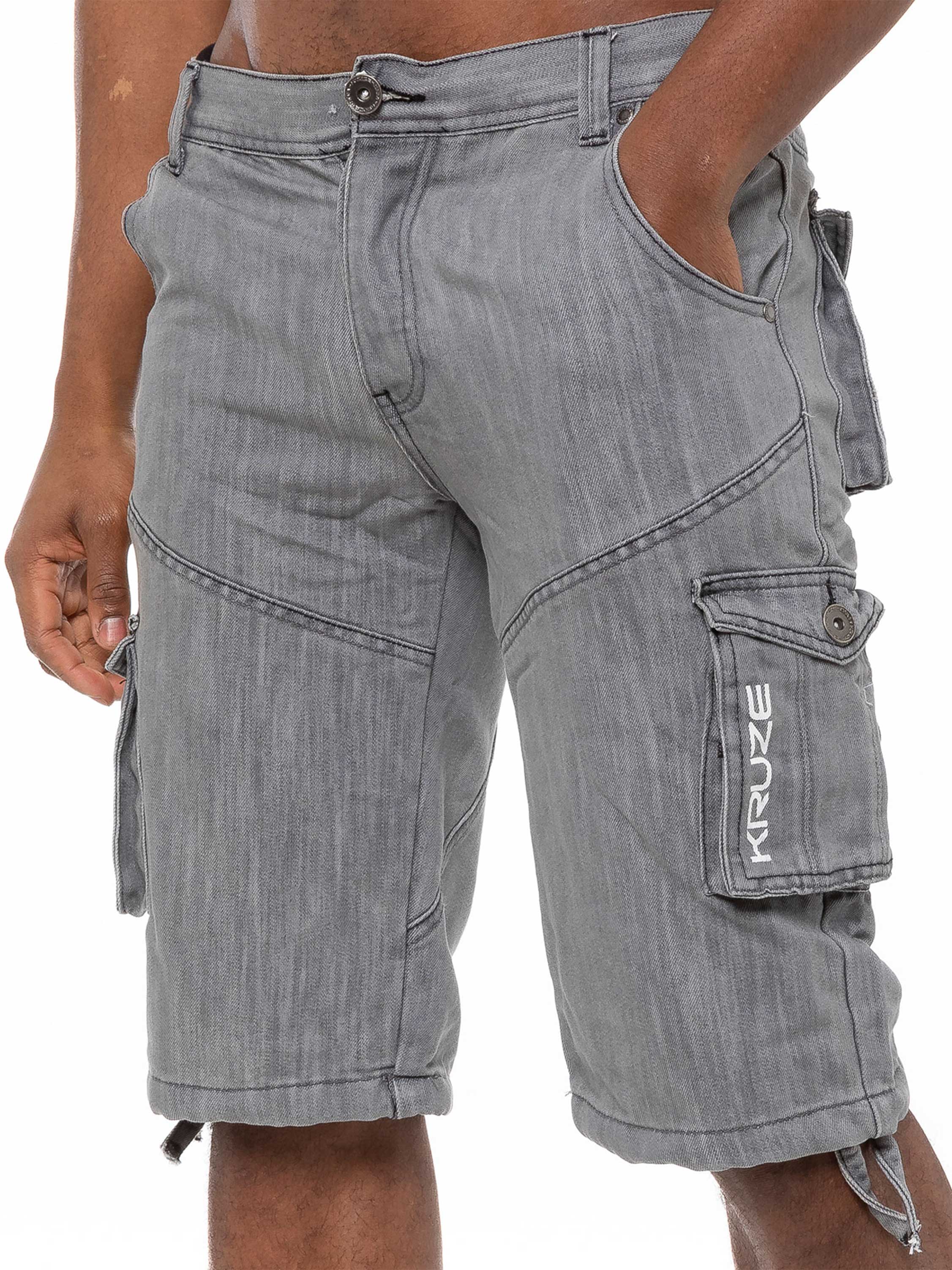 Kruze | Mens Cargo Denim Shorts