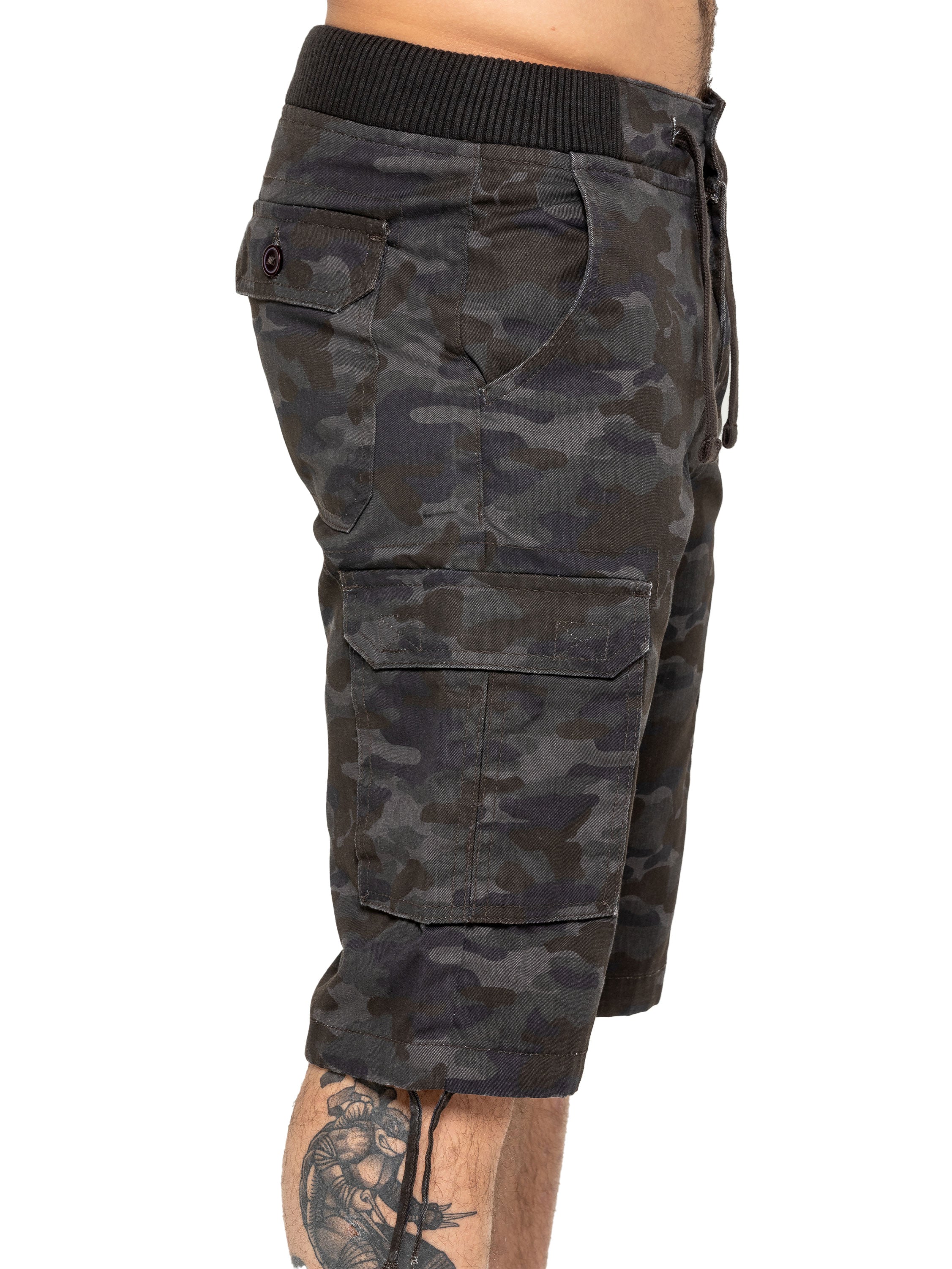 Enzo | Mens Cargo Combat Camo Shorts