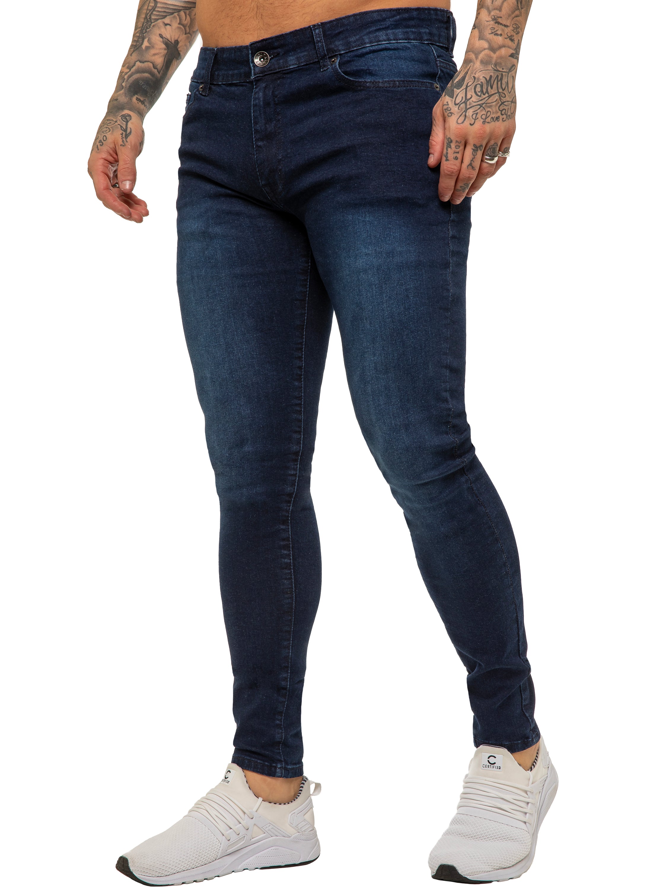 Enzo | Mens Designer Stretch Skinny Fit Jeans