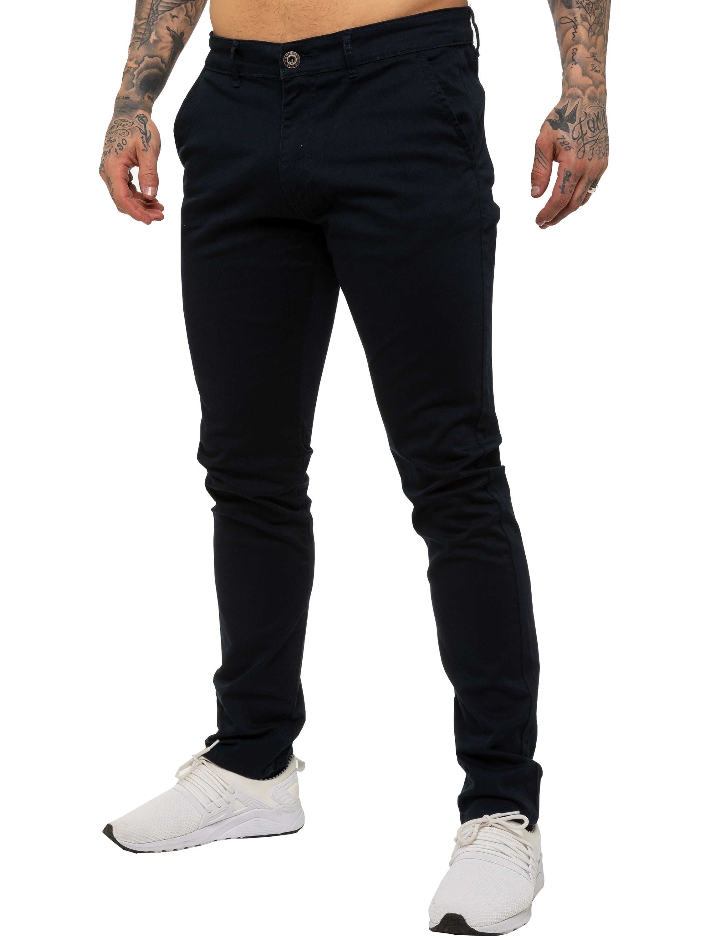 Enzo | Mens Slim Fit Stretch Chino Trousers