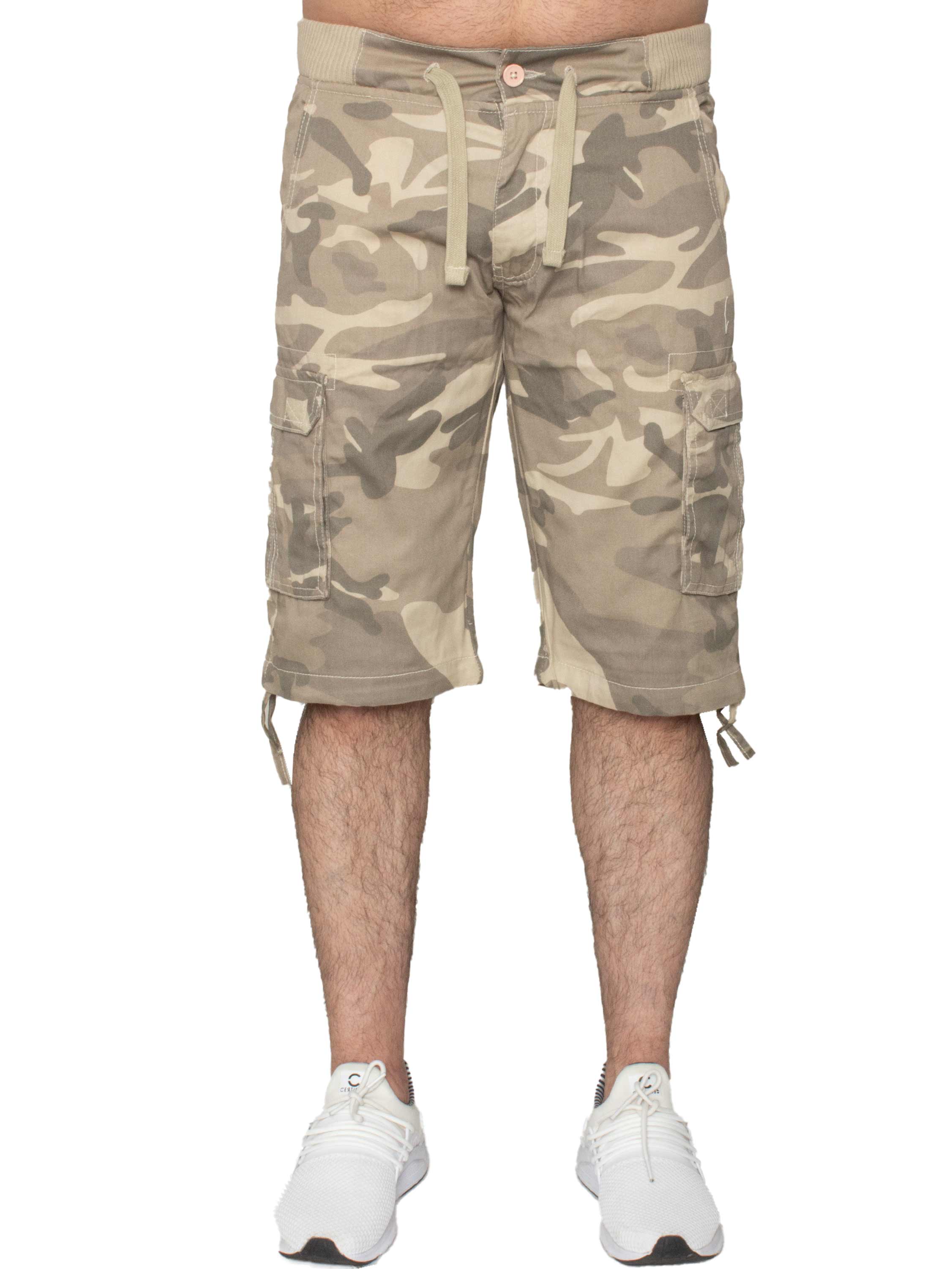 Enzo | Mens Cargo Combat Camo Shorts