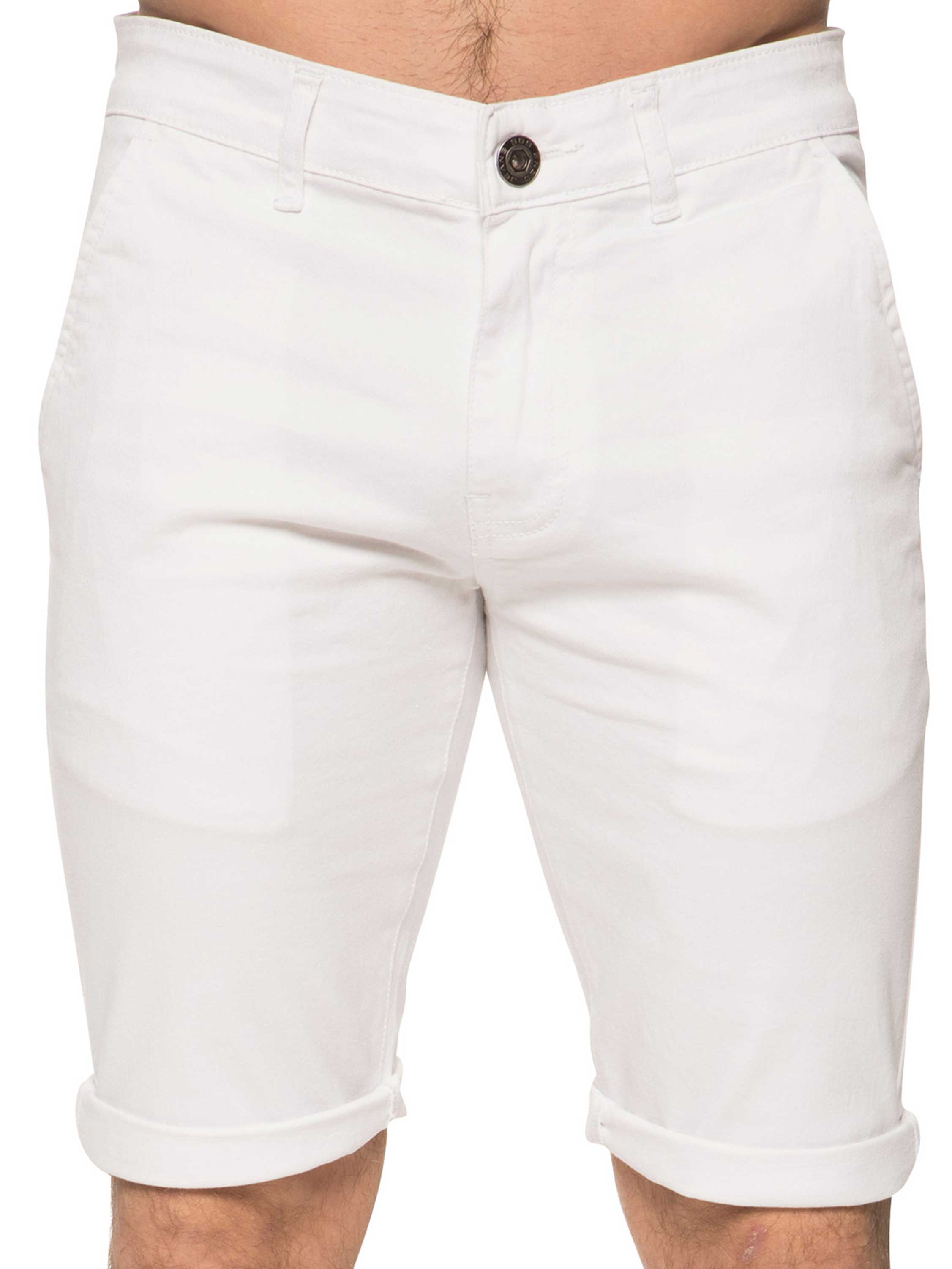 Mens Slim Fit Stretch Chino Shorts | Enzo Designer Menswear