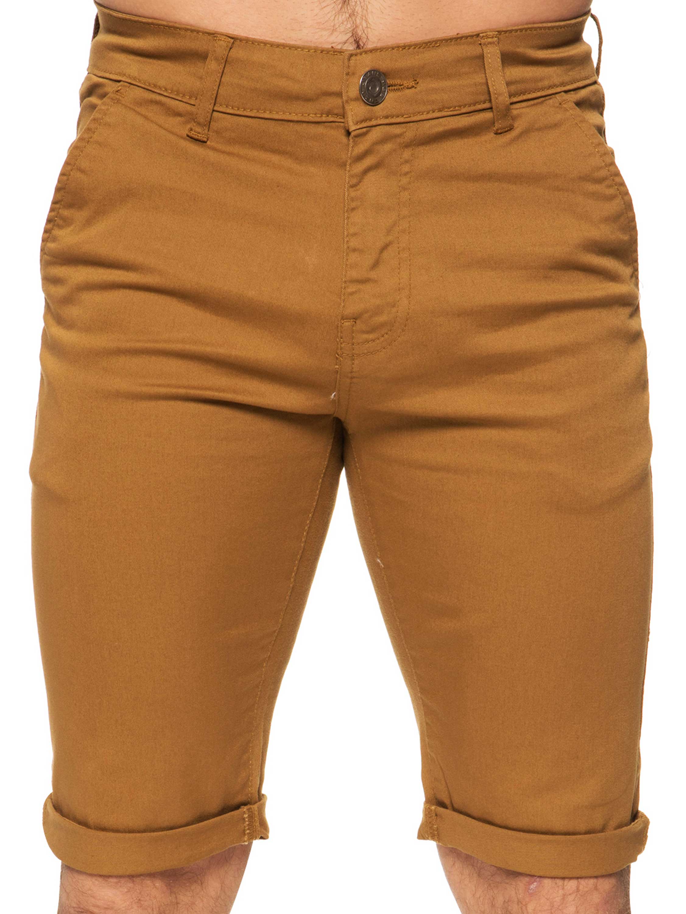 Mens Slim Fit Stretch Chino Shorts | Enzo Designer Menswear