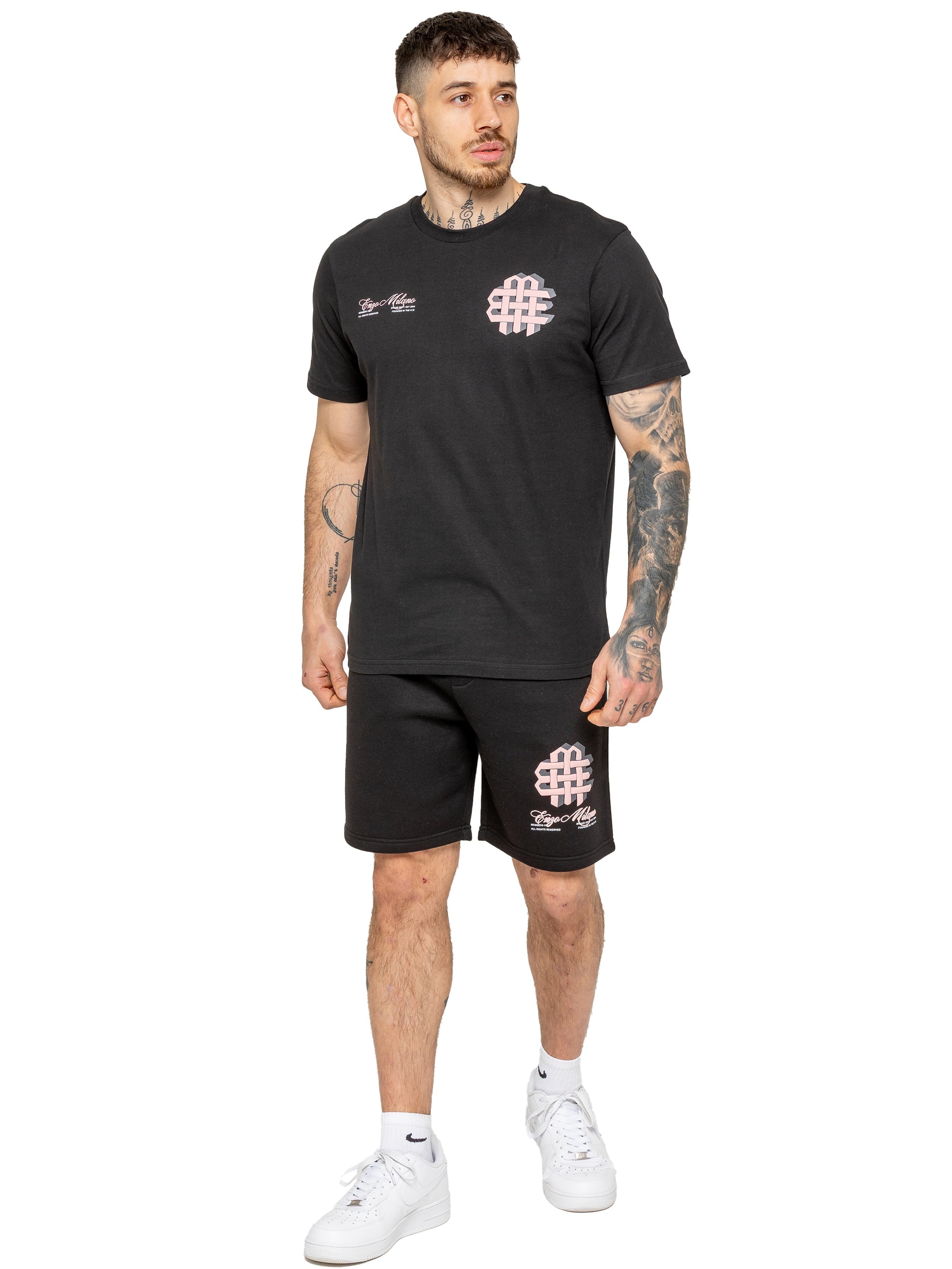 Enzo Milano | Mens Printed T-Shirt & Shorts Set