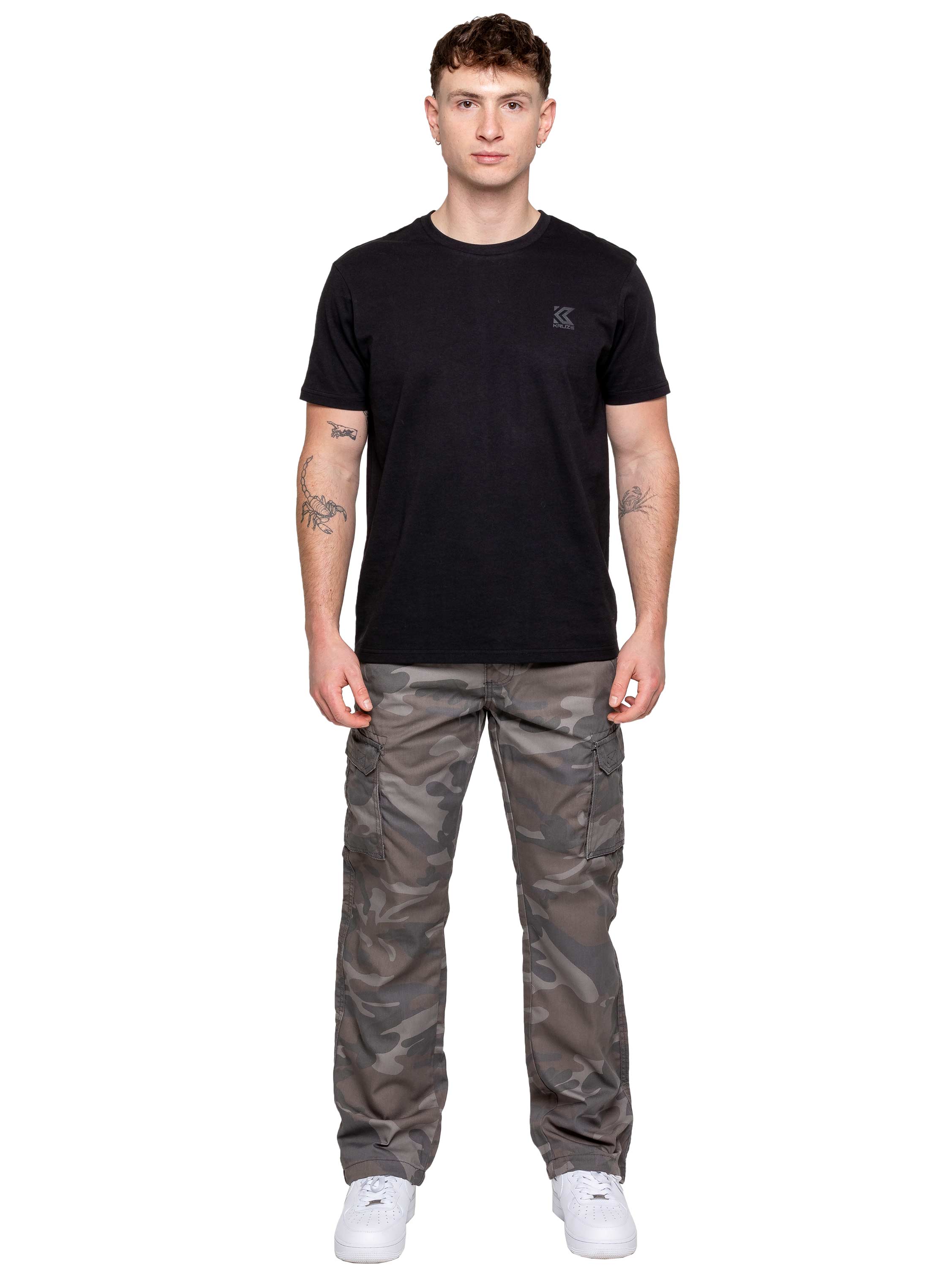Kruze | Mens Cargo Camo Trousers