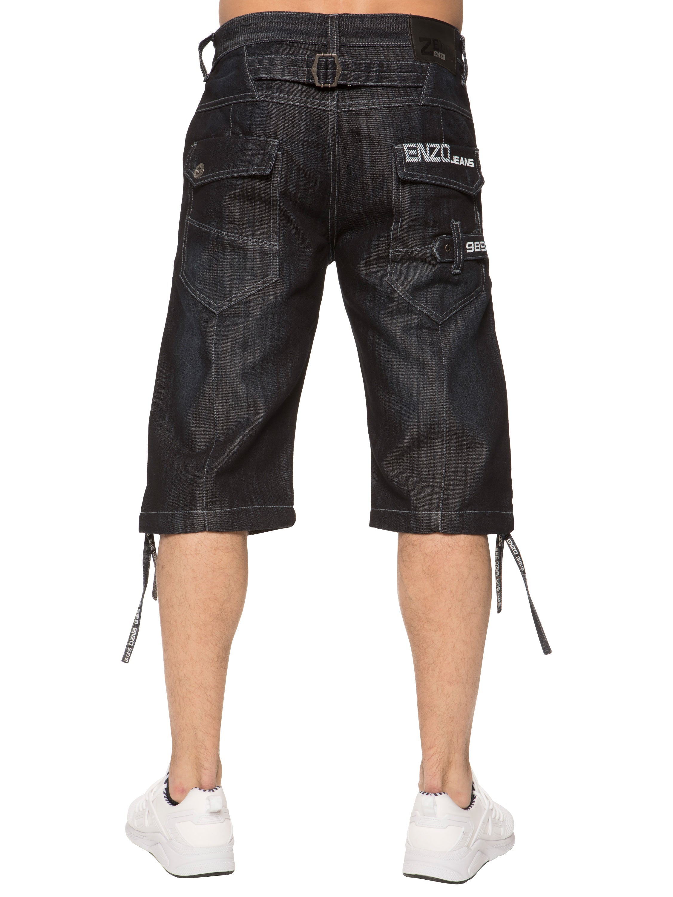 Enzo | Mens Cargo Denim Shorts