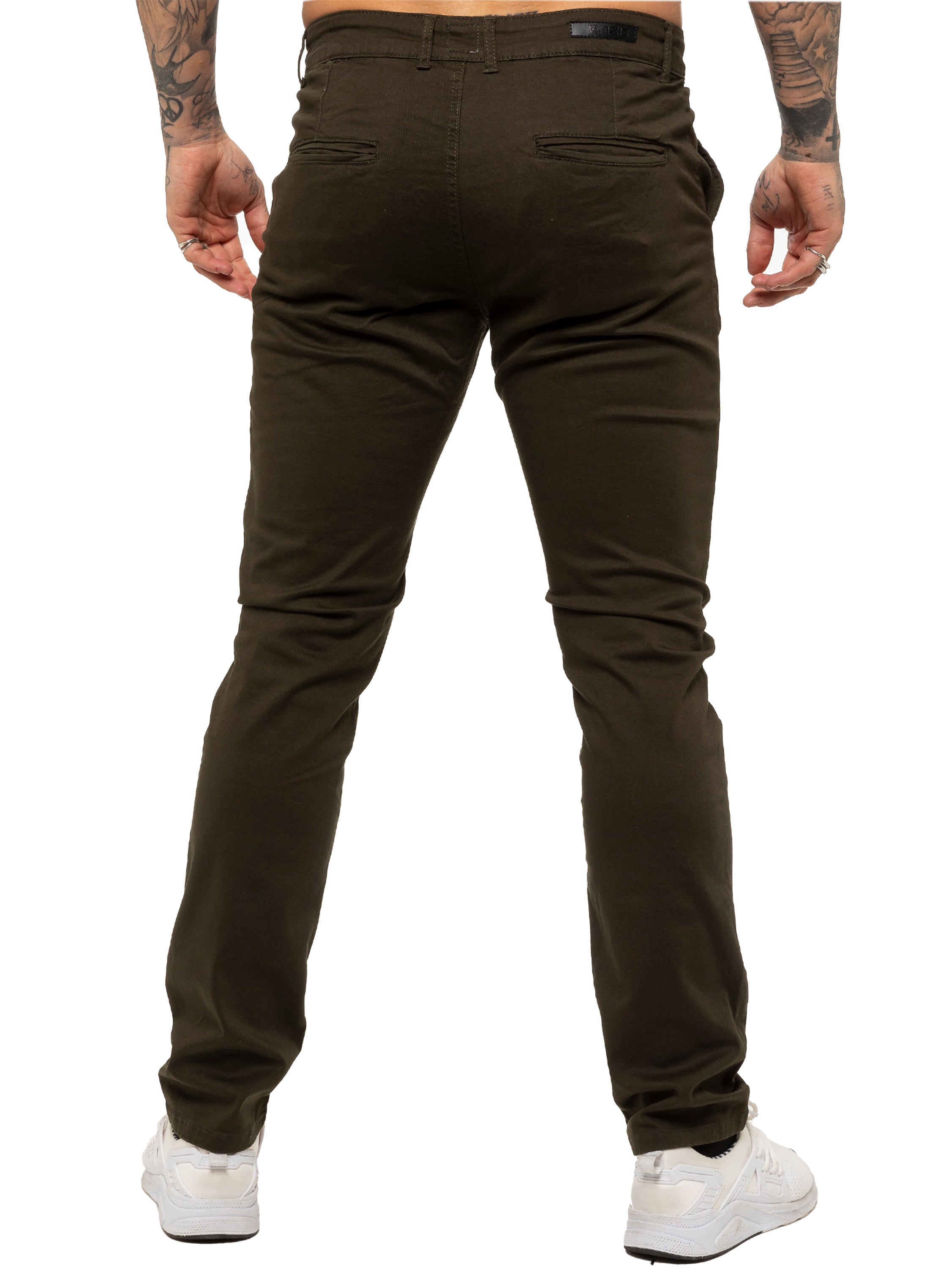 Enzo | Mens Slim Fit Stretch Chino Trousers