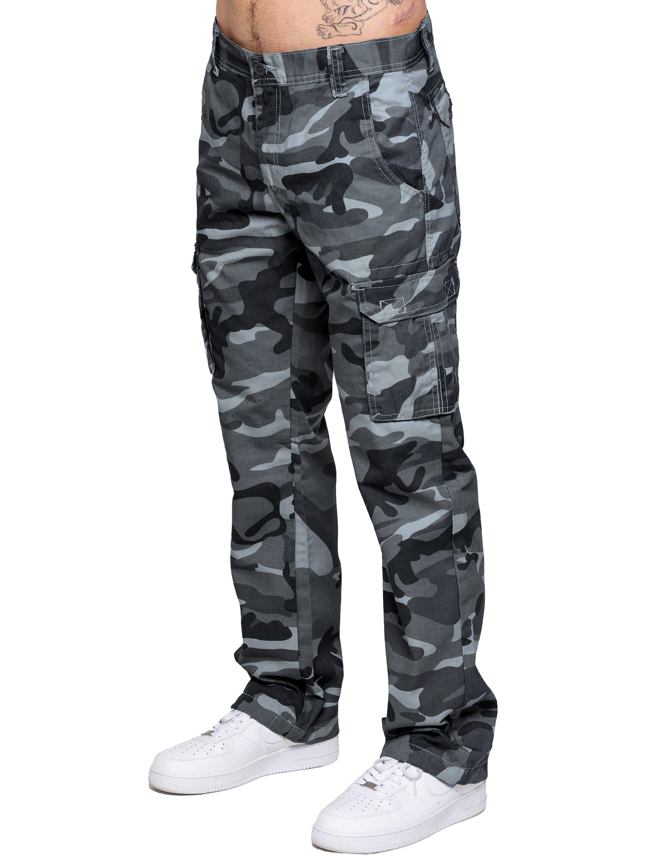 Kruze | Mens Cargo Camo Trousers