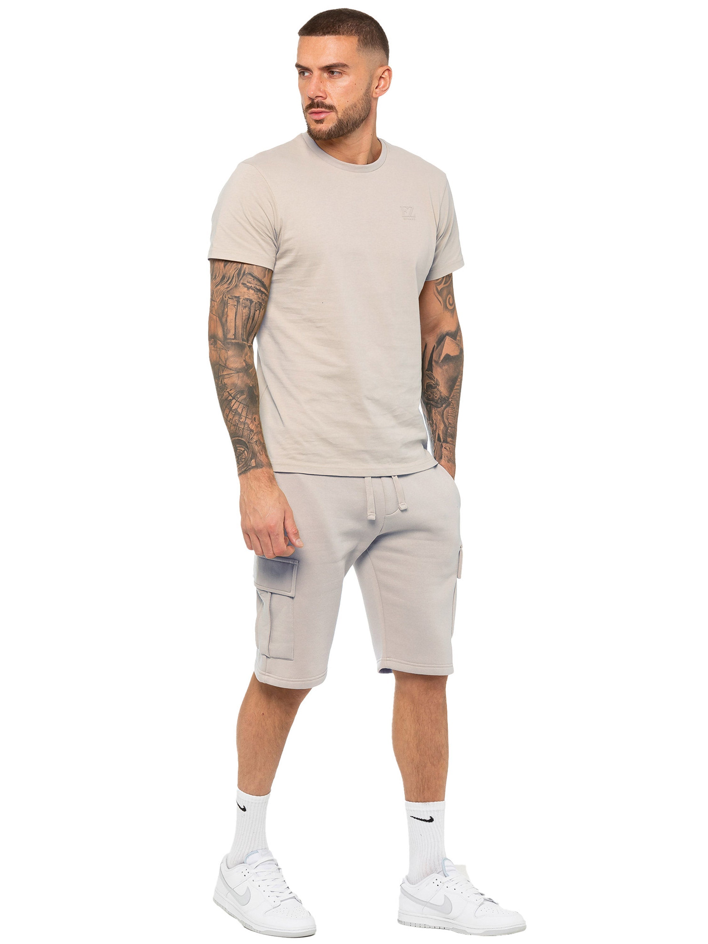 Enzo | Mens Cargo Fleece Shorts