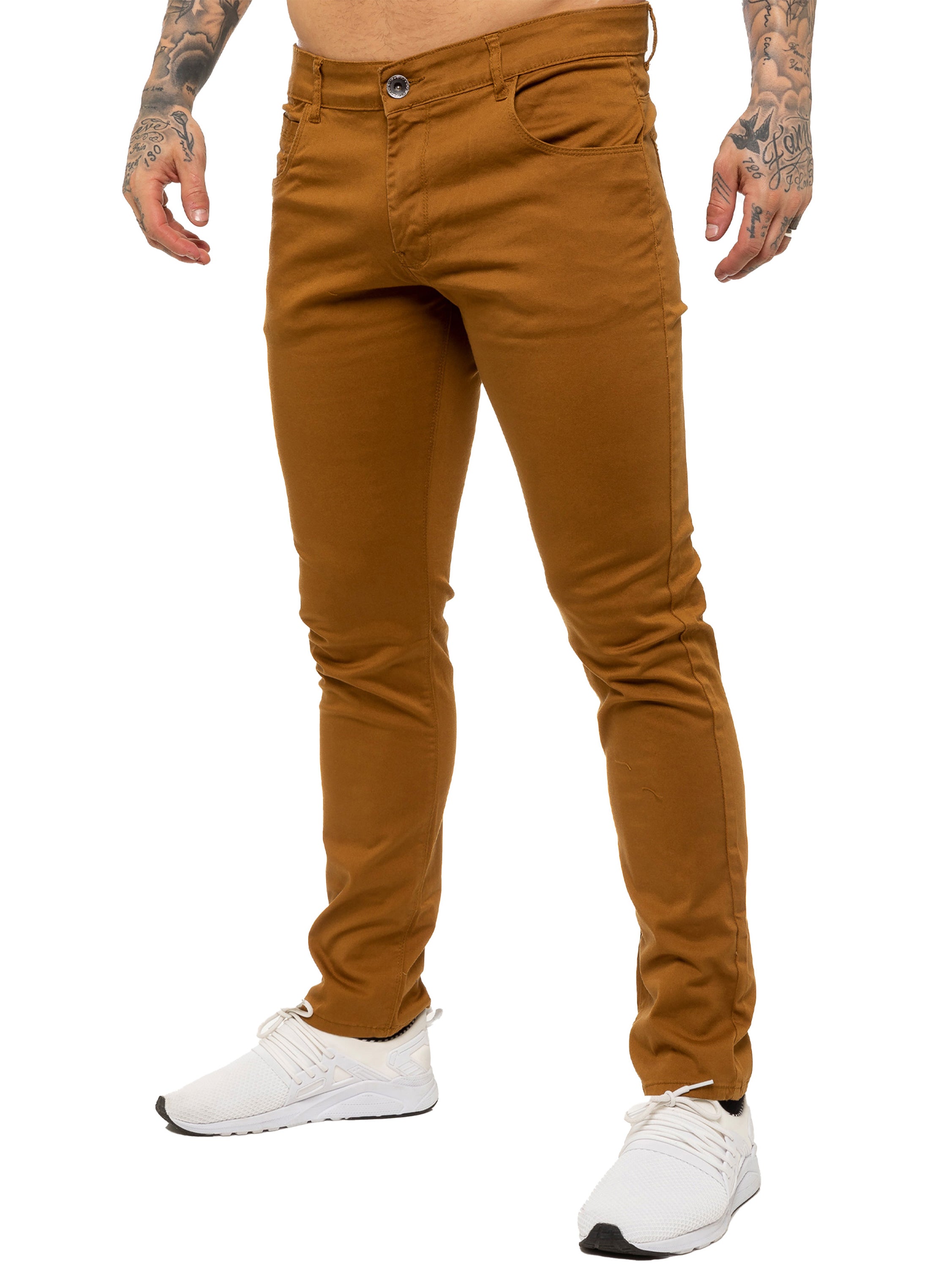 Kruze | Mens Slim Fit Stretch Chinos