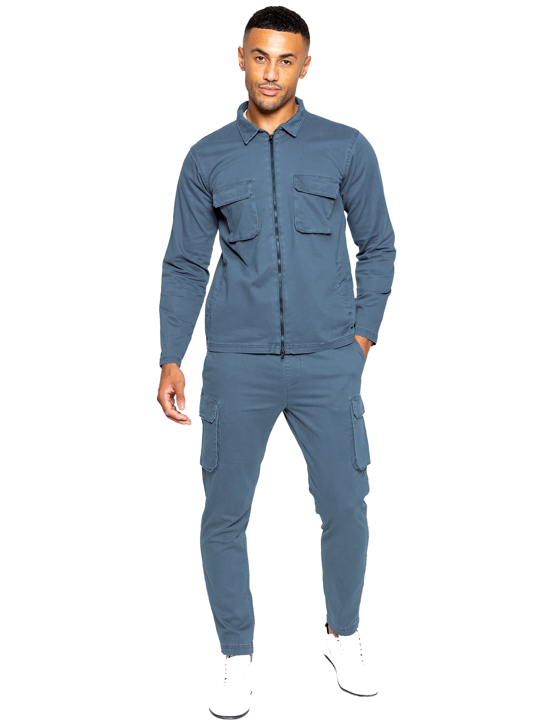 Enzo | Mens Cargo Overshirt Jacket