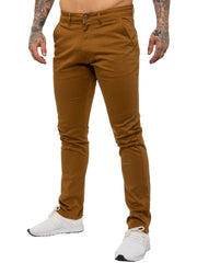 Enzo | Mens Slim Fit Stretch Chino Trousers