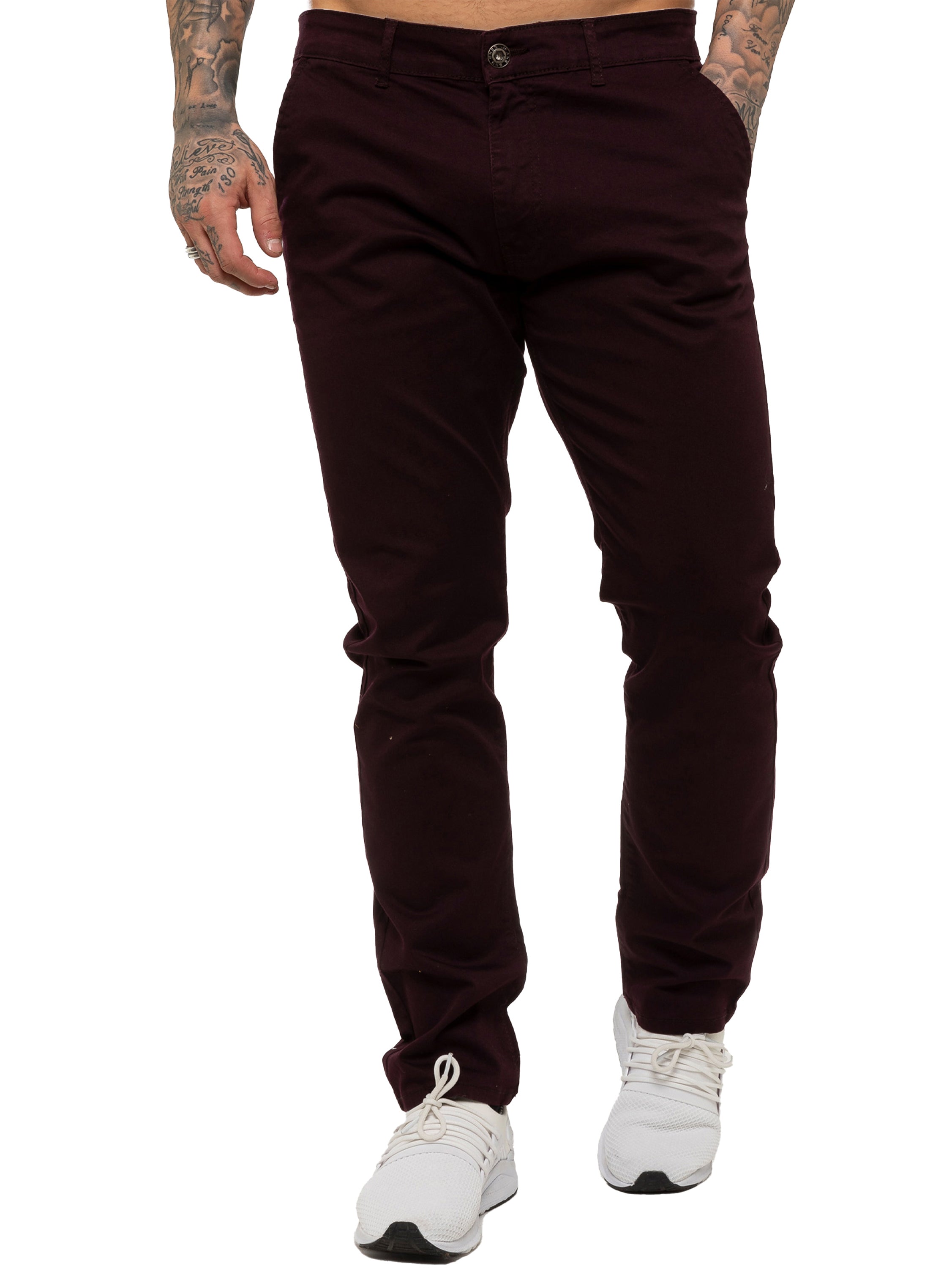 Enzo | Mens Slim Fit Stretch Chino Trousers
