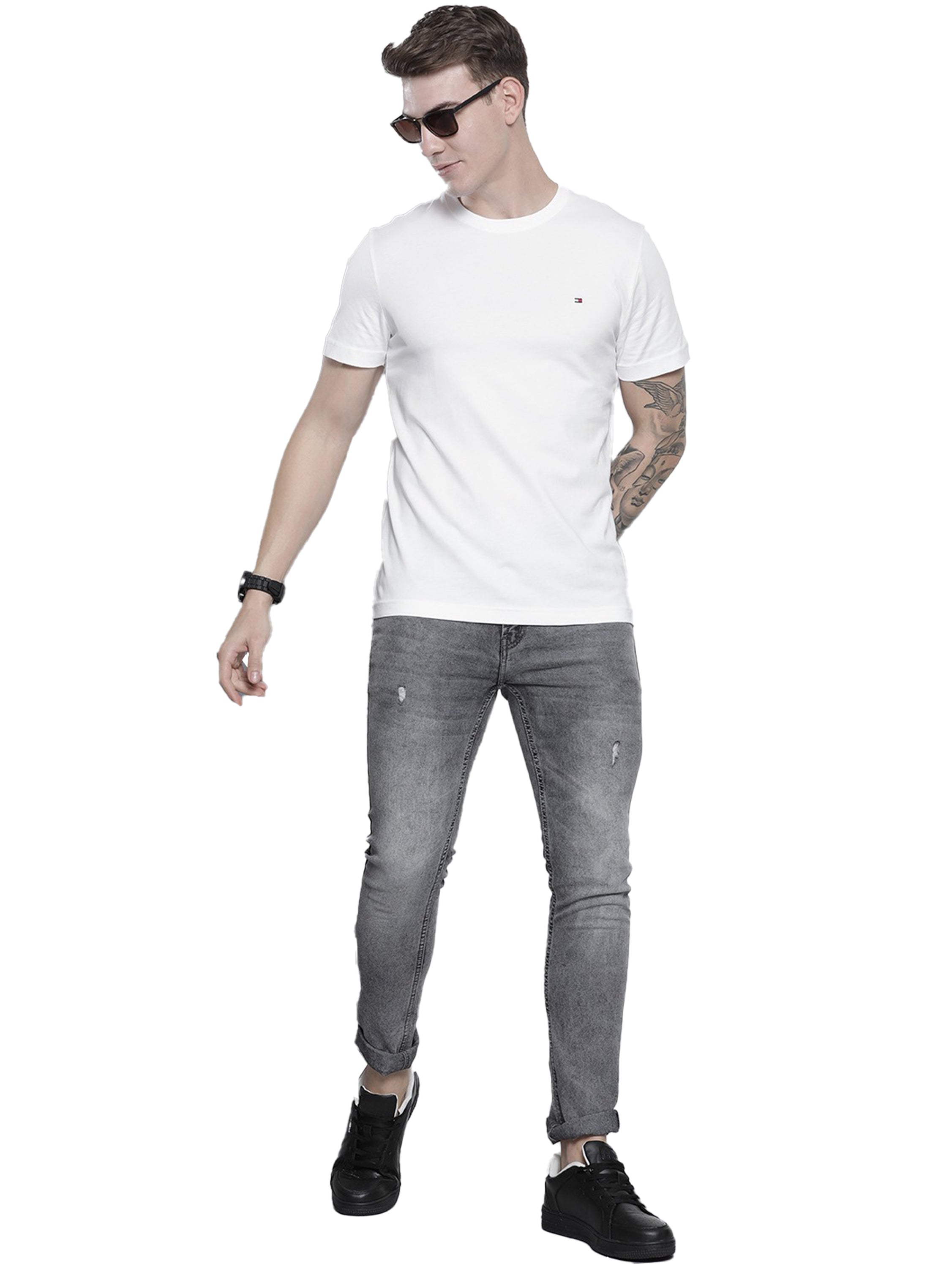 Tommy Hilfiger Mens T Shirt Core Slim Fit Crew Neck T-Shirt