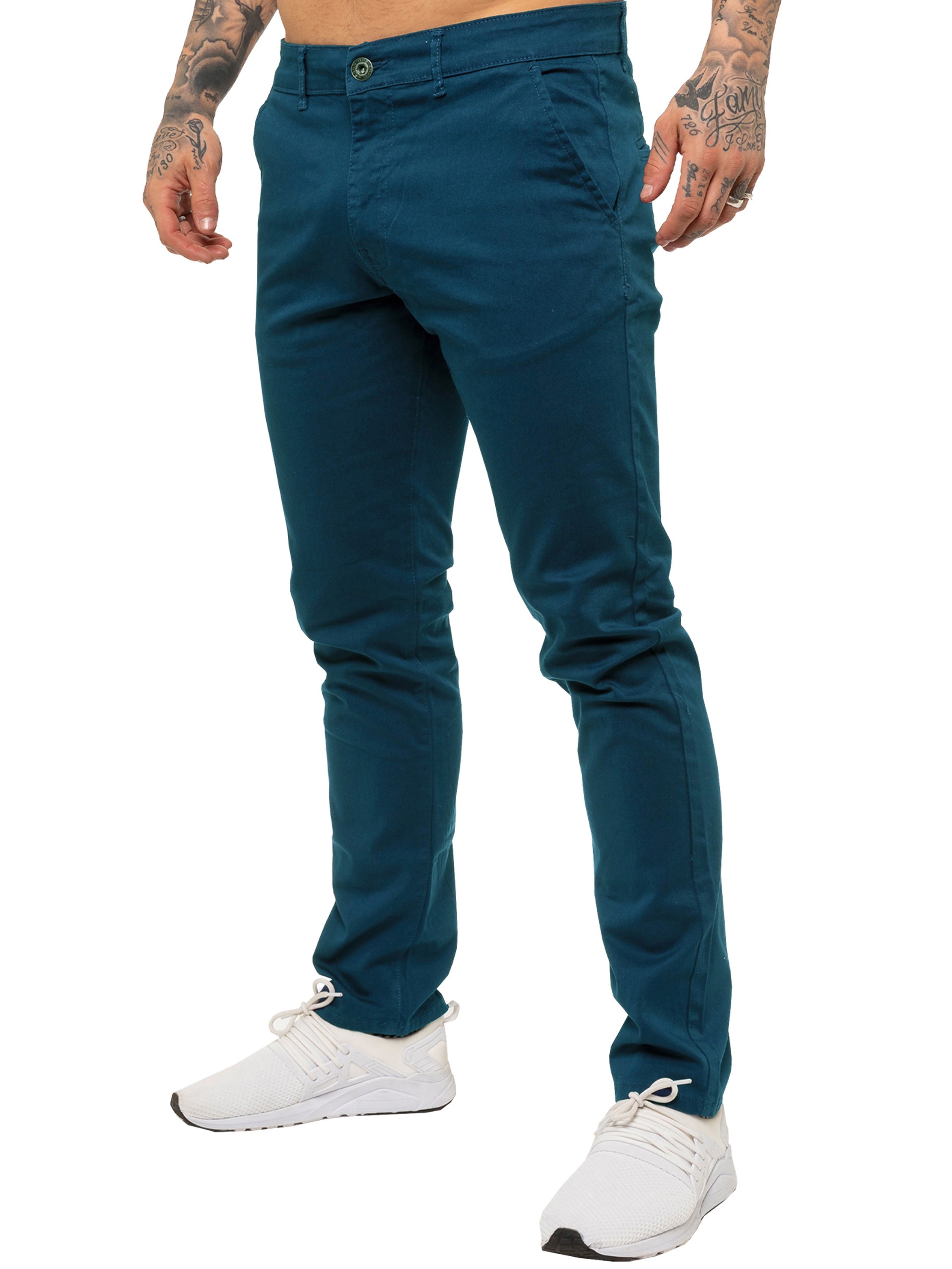 Enzo | Mens Slim Fit Stretch Chino Trousers