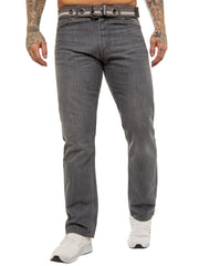 Enzo | Mens Designer Regular Straight Fit Denim Jeans Designer Menswear