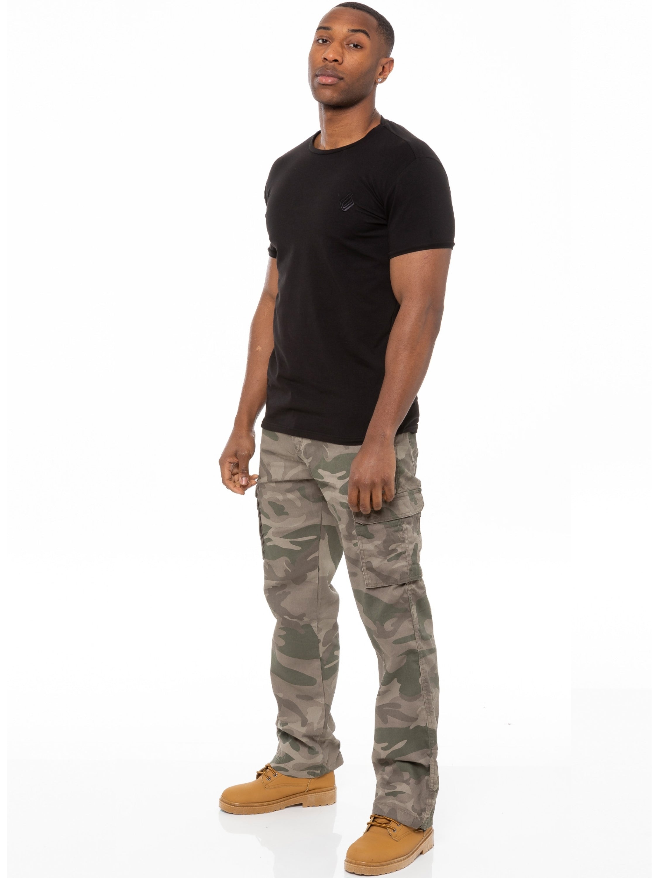 Kruze | Mens Cargo Camo Trousers