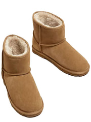 M&S | Womens Suede Boots Faux Fur Lining