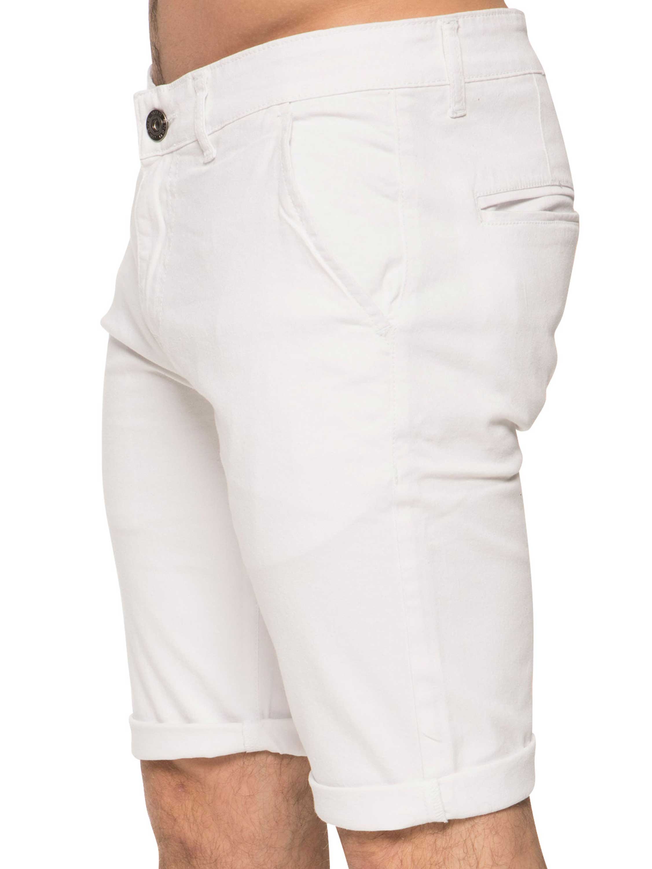 Mens Slim Fit Stretch Chino Shorts | Enzo Designer Menswear