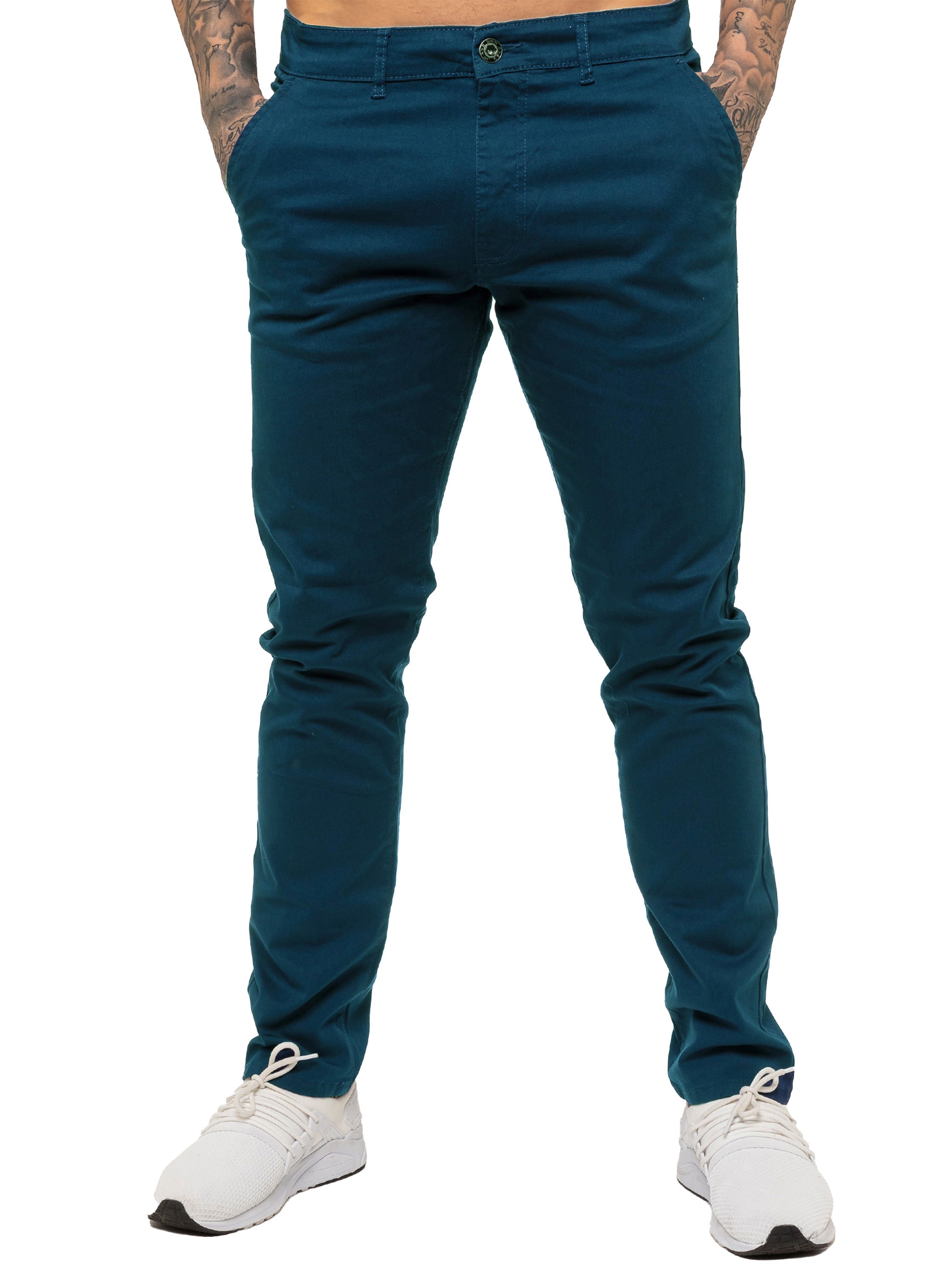 Enzo | Mens Slim Fit Stretch Chino Trousers
