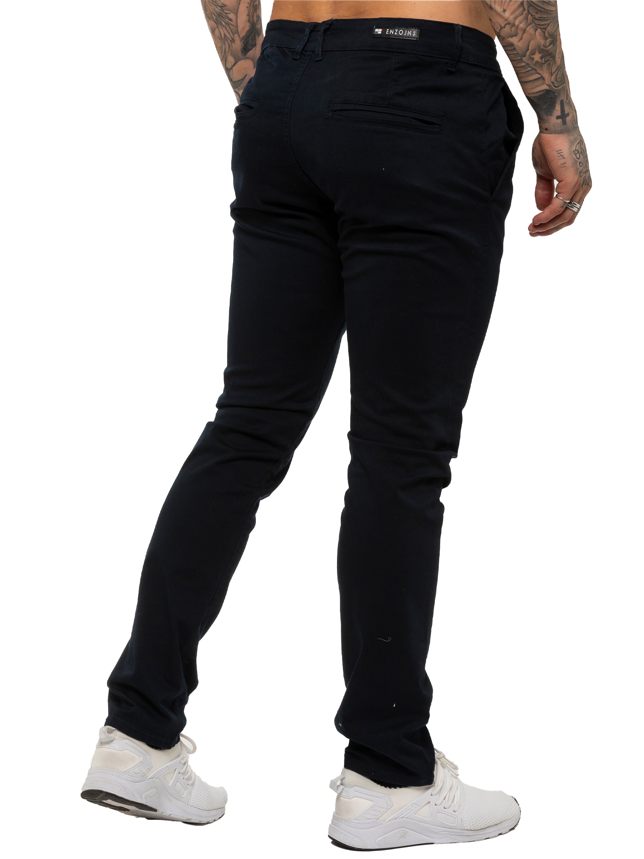 Enzo | Mens Slim Fit Stretch Chino Trousers