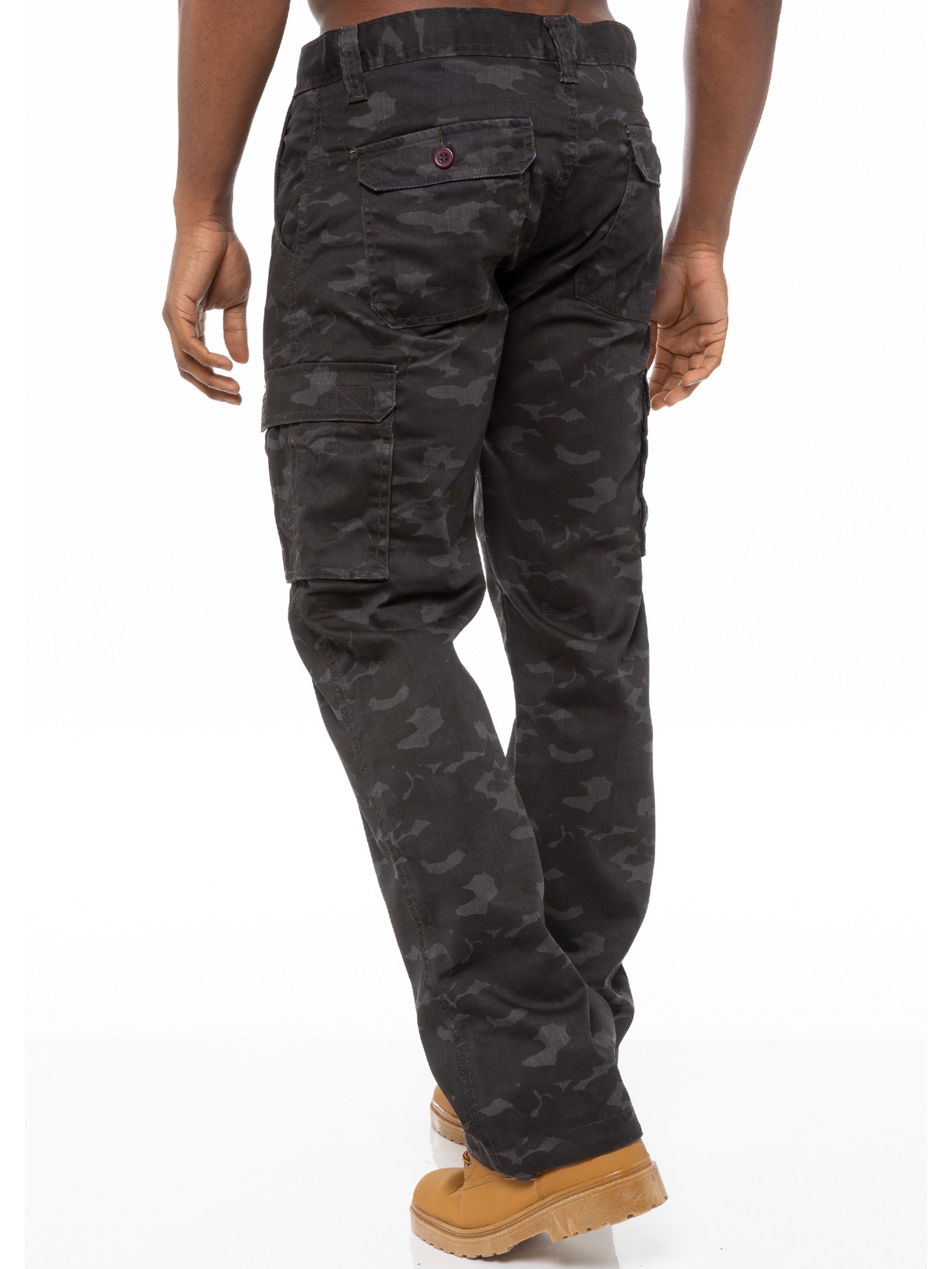 Kruze | Mens Cargo Camo Trousers