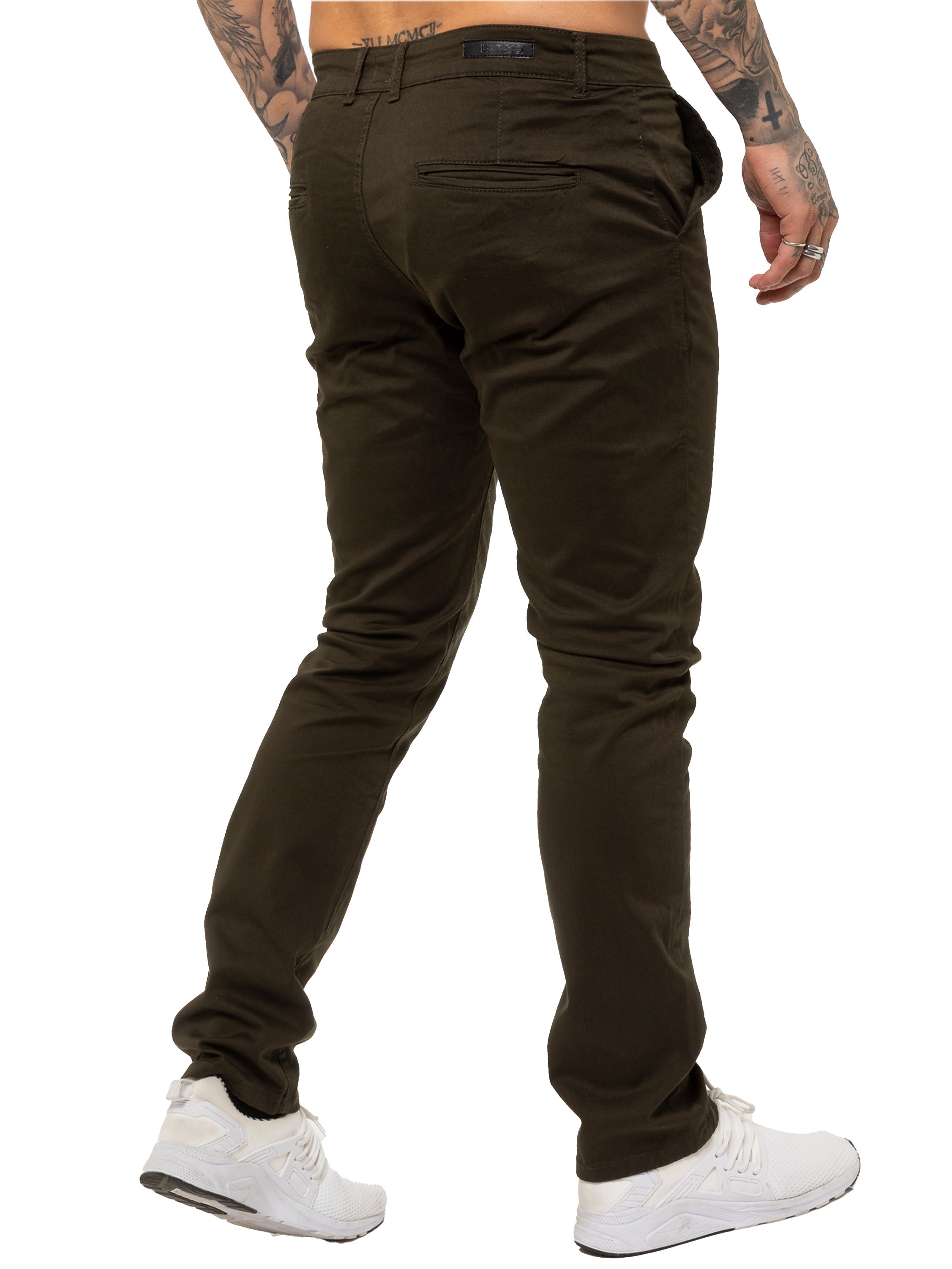 Enzo | Mens Slim Fit Stretch Chino Trousers