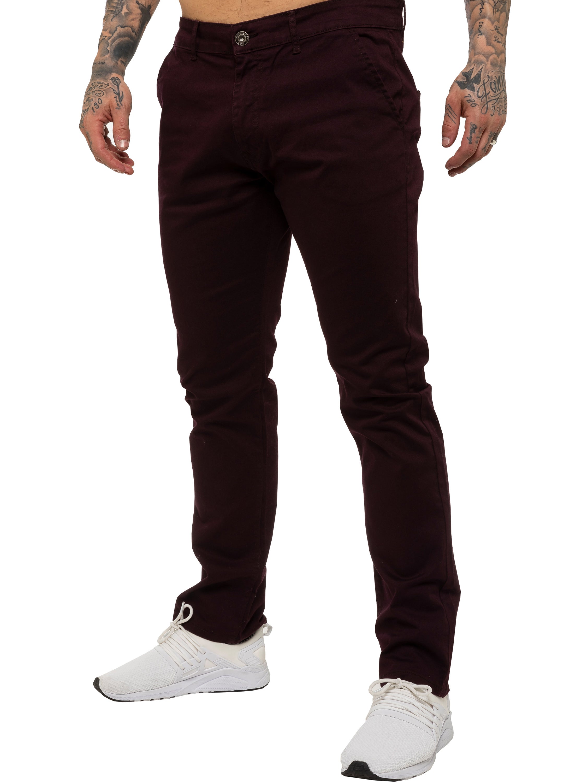 Enzo | Mens Slim Fit Stretch Chino Trousers