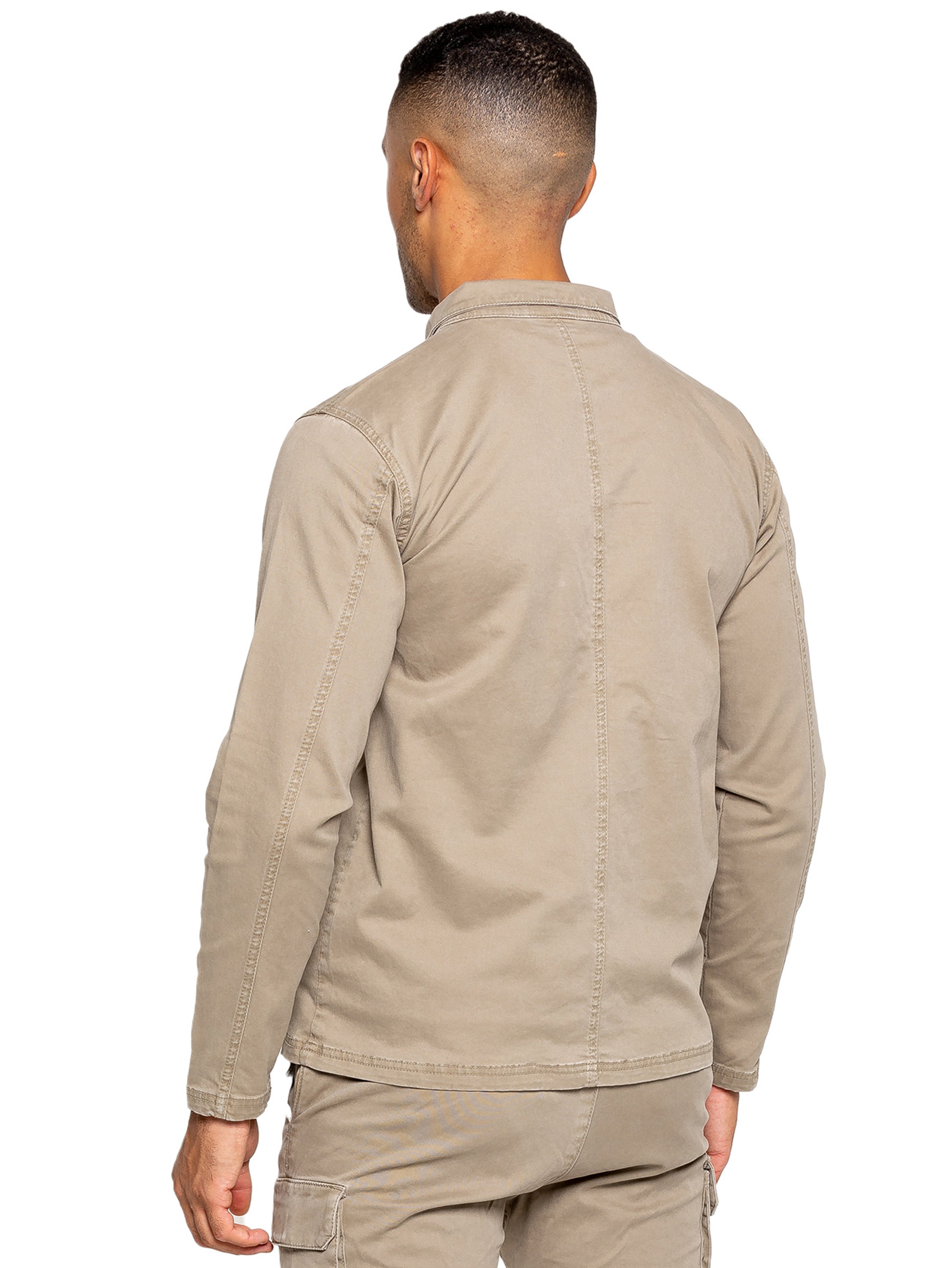 Enzo | Mens Cargo Overshirt Jacket