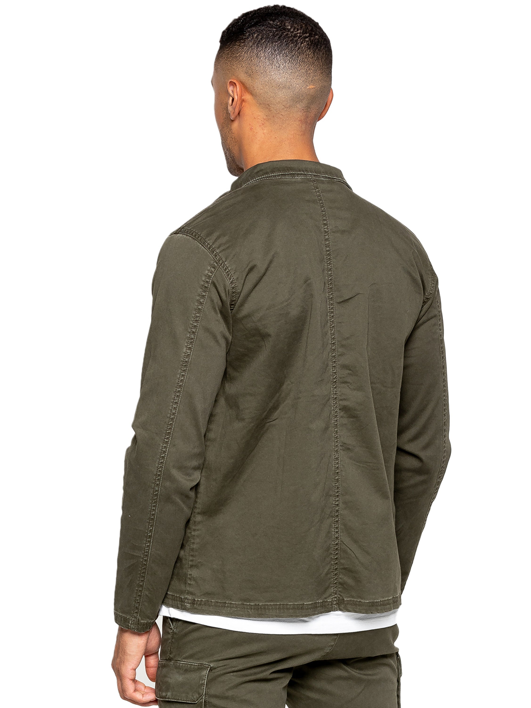 Enzo | Mens Cargo Overshirt Jacket