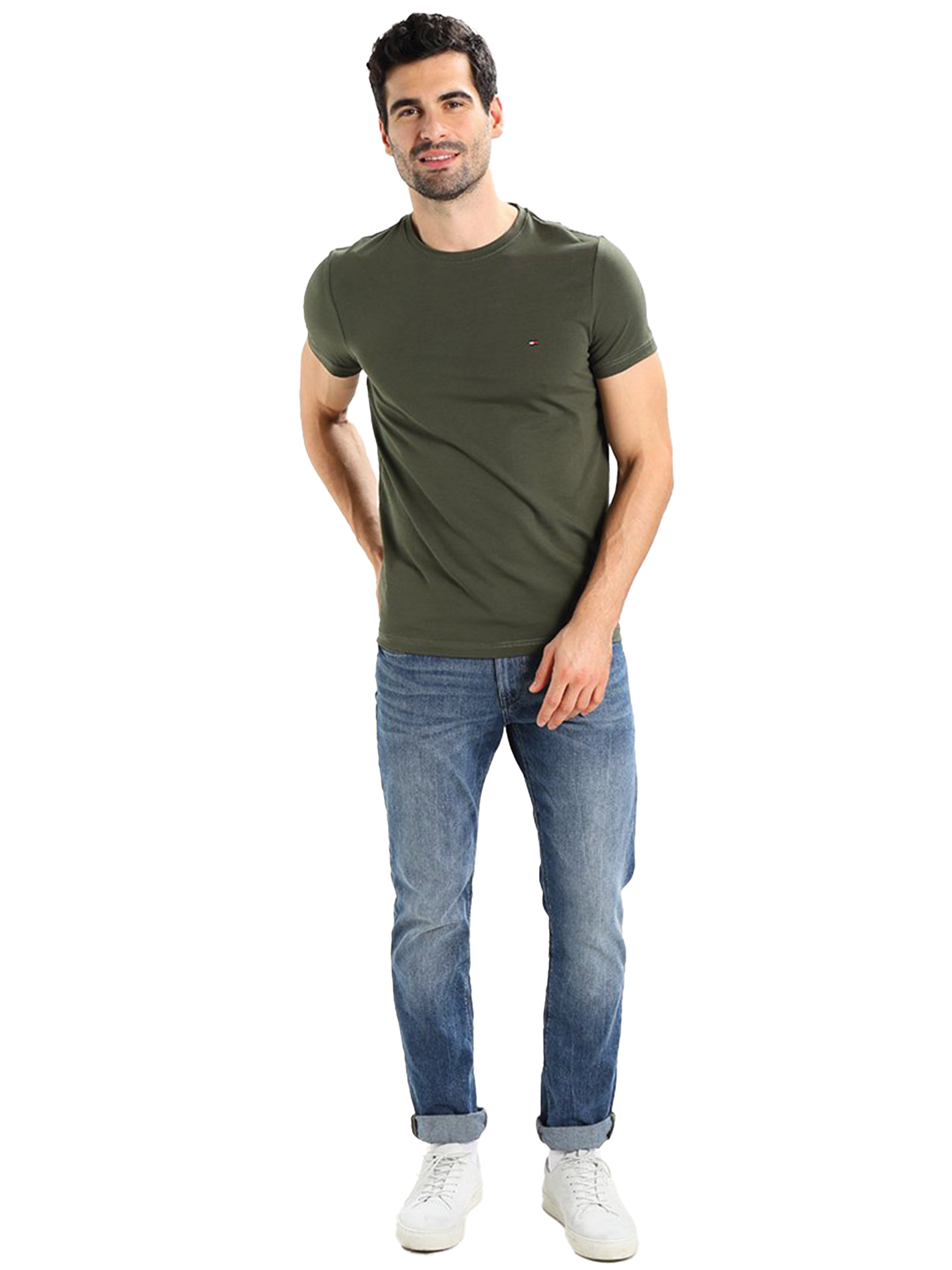 Tommy Hilfiger Mens T Shirt Core Slim Fit Crew Neck T-Shirt