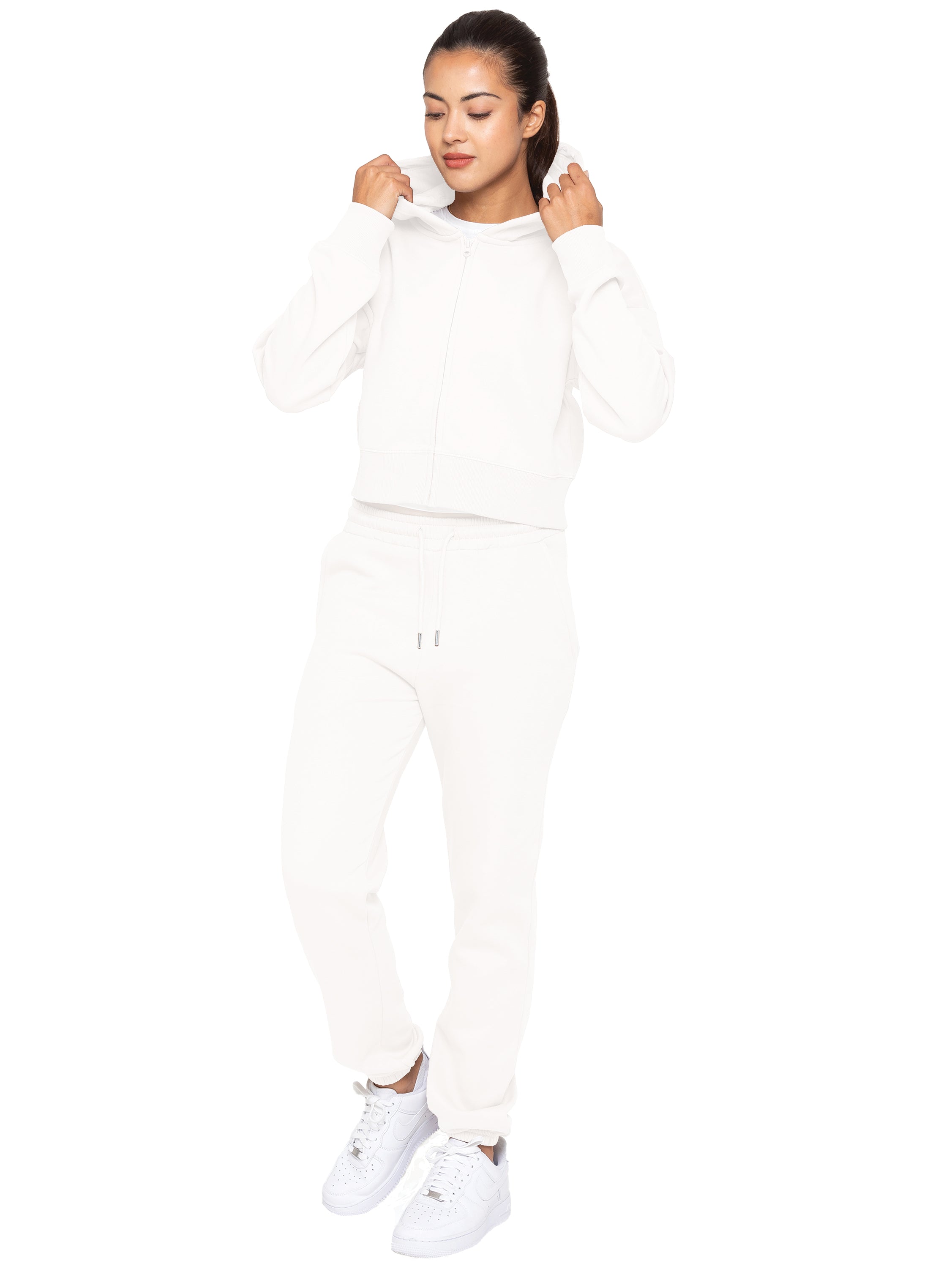 Enzo | Womens Cropped Zipped Hoodie