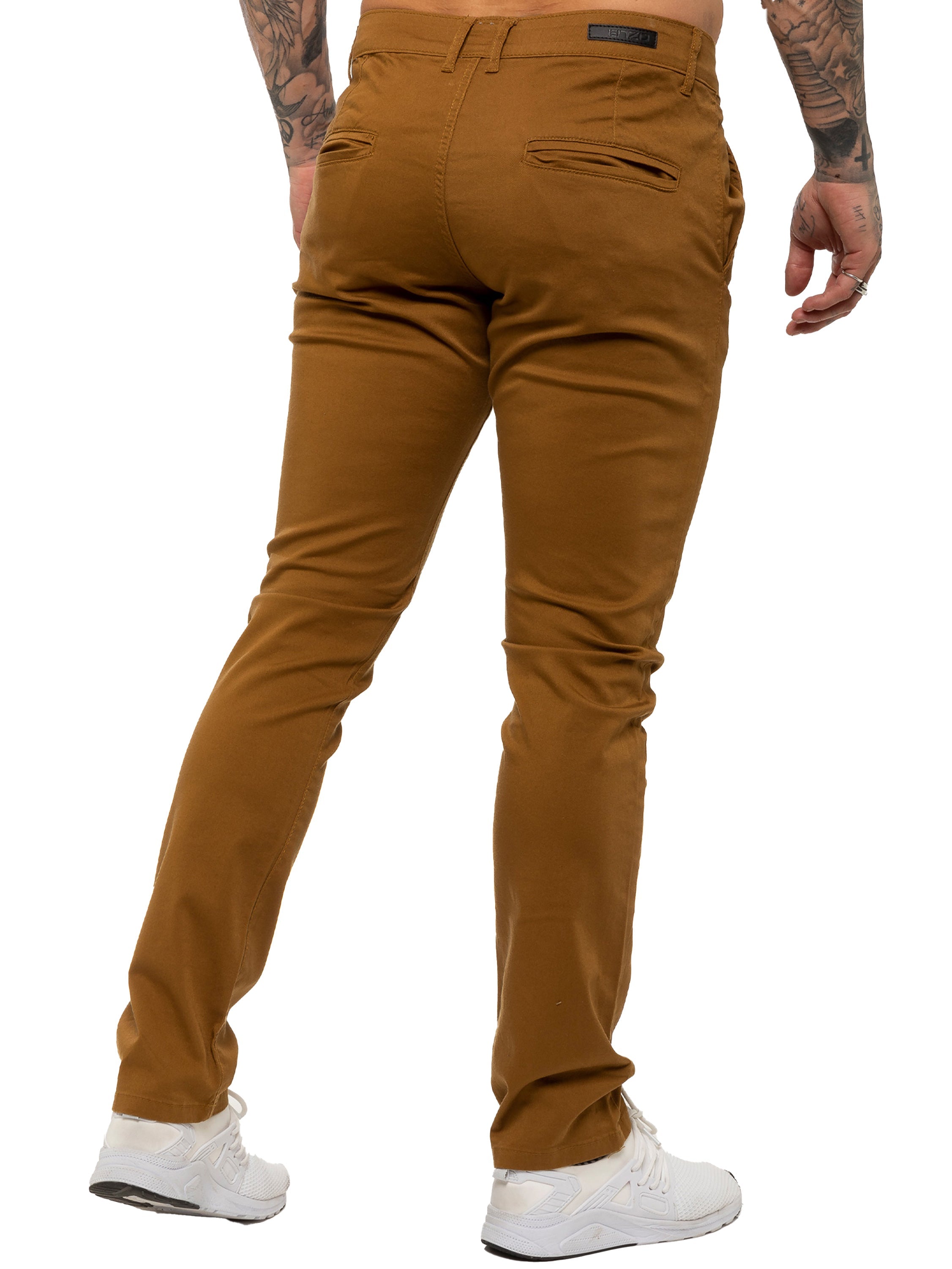 Enzo | Mens Slim Fit Stretch Chino Trousers