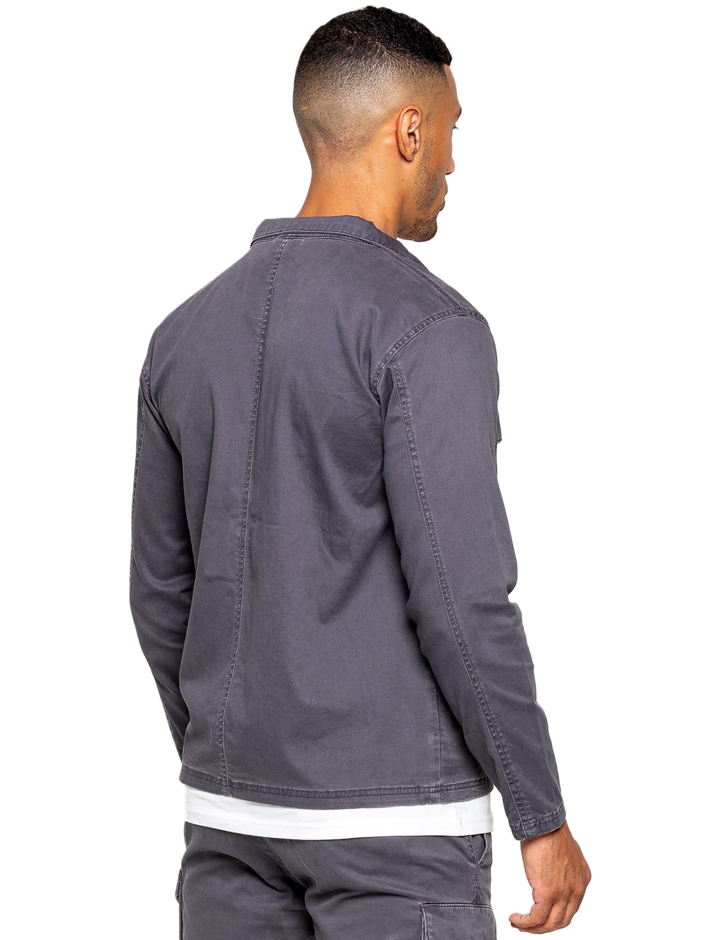 Enzo | Mens Cargo Overshirt Jacket