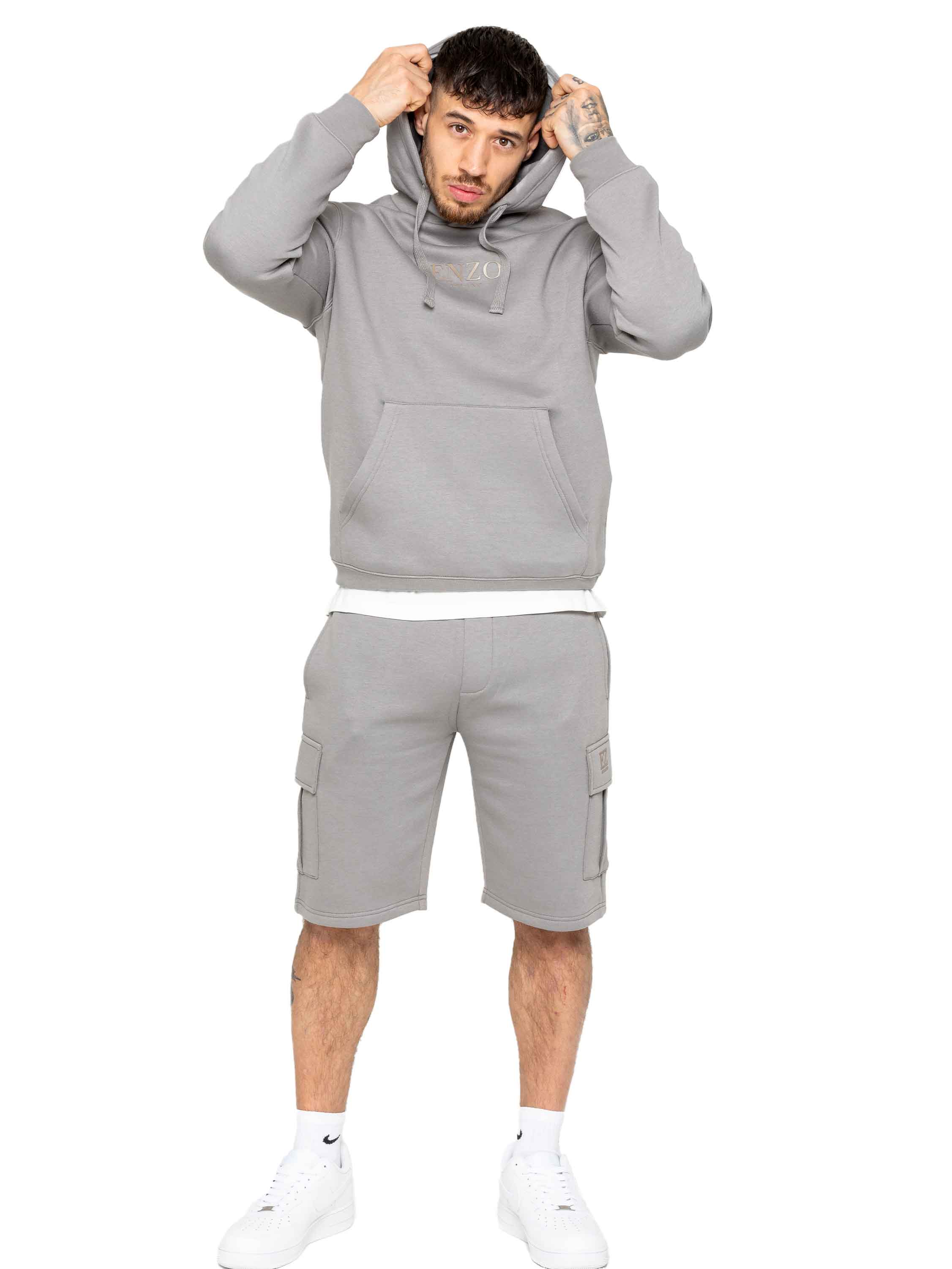Enzo | Mens Cargo Fleece Shorts