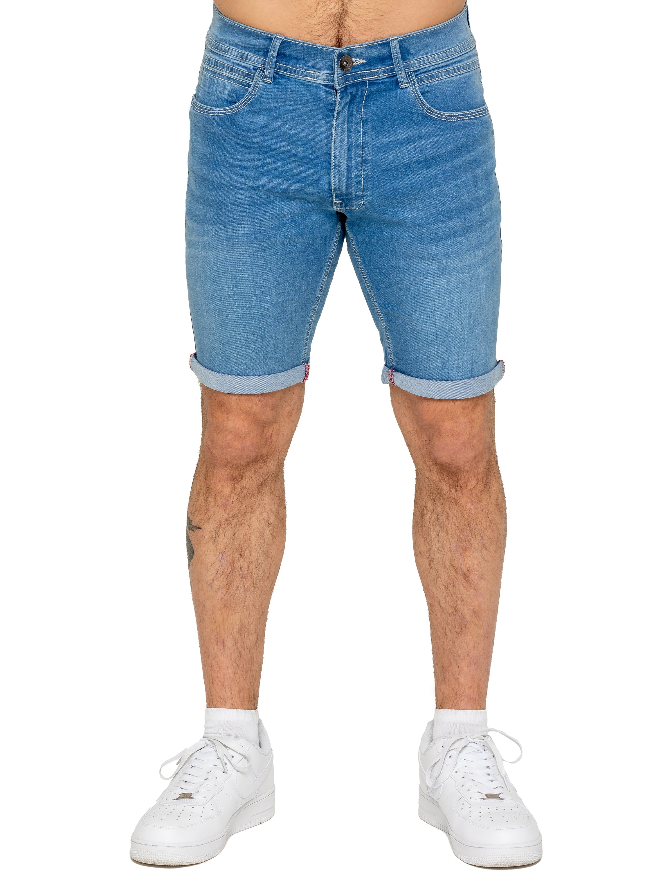 Enzo | Mens Denim Stretch Shorts
