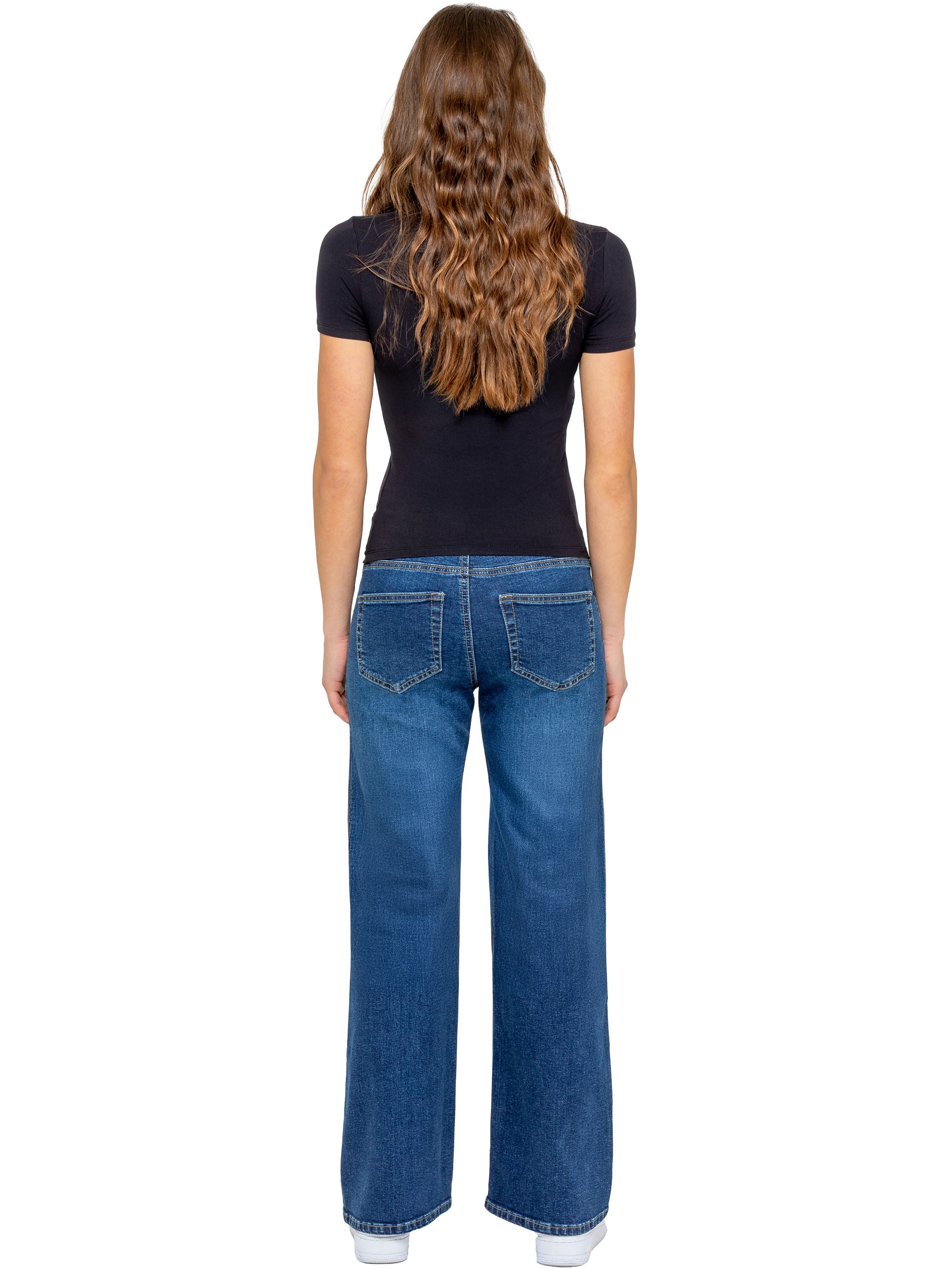 Enzo | Womens Wide Leg Jeans
