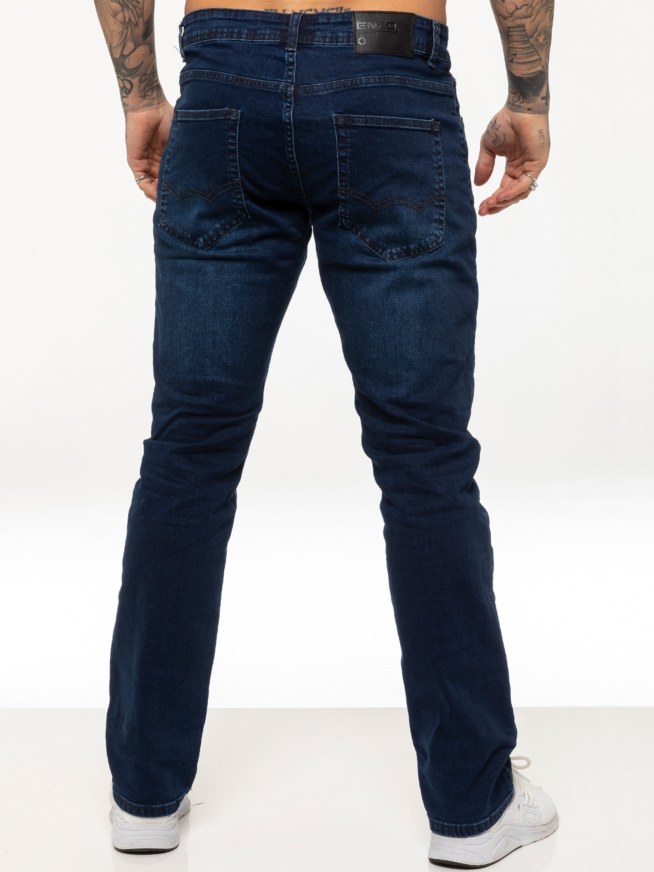Mens Regular Fit Stretch Denim Jeans | Enzo Designer Menswear