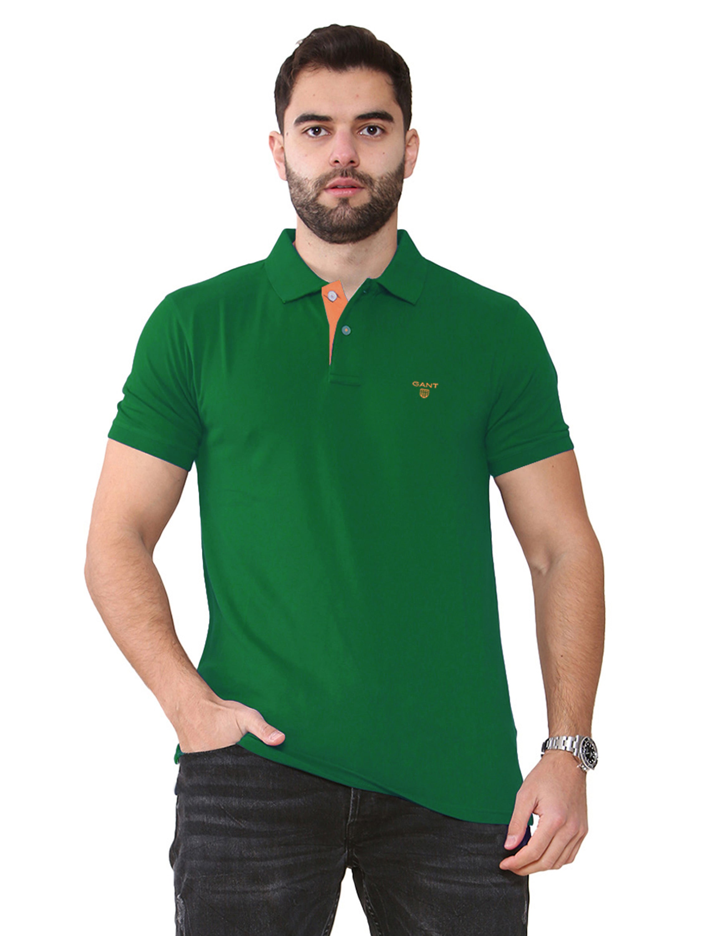Gant | Mens Contrast Collar Polo Shirt