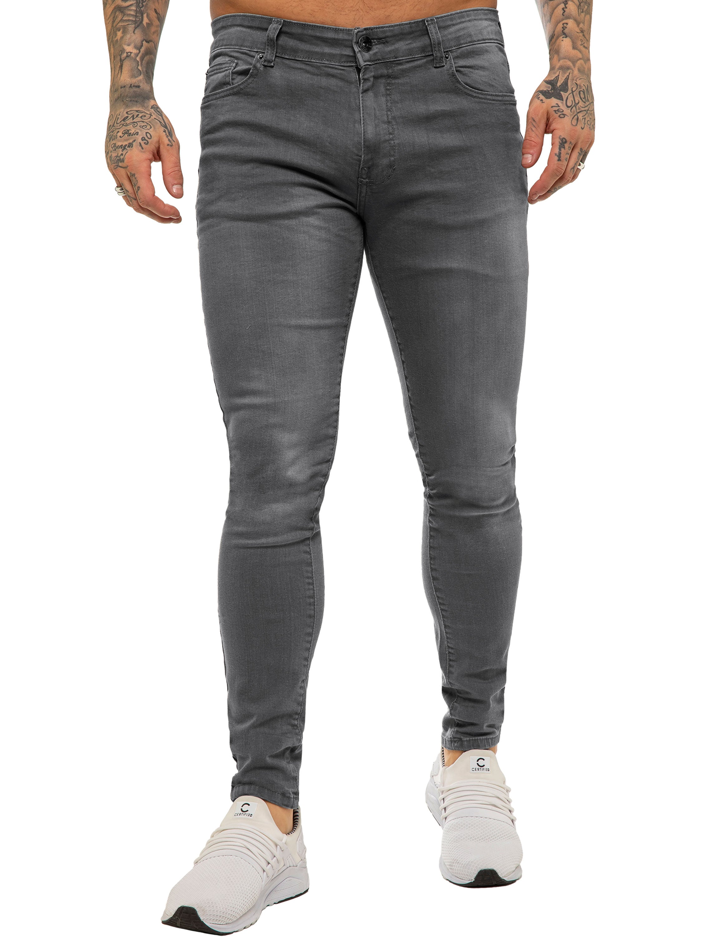 Enzo | Mens Designer Stretch Skinny Fit Jeans